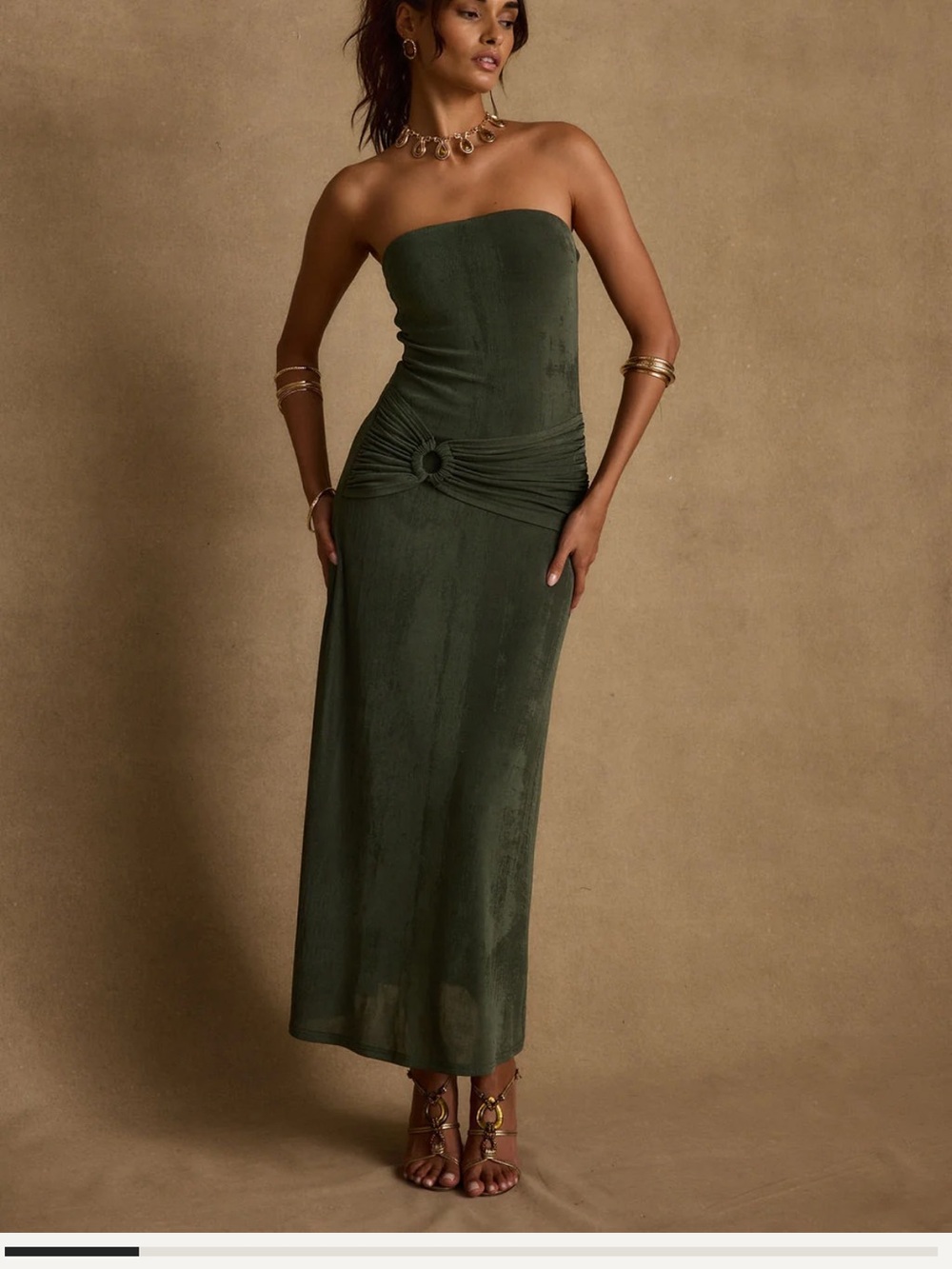 12th Tribe Cala Sol Emerald Maxi Dress